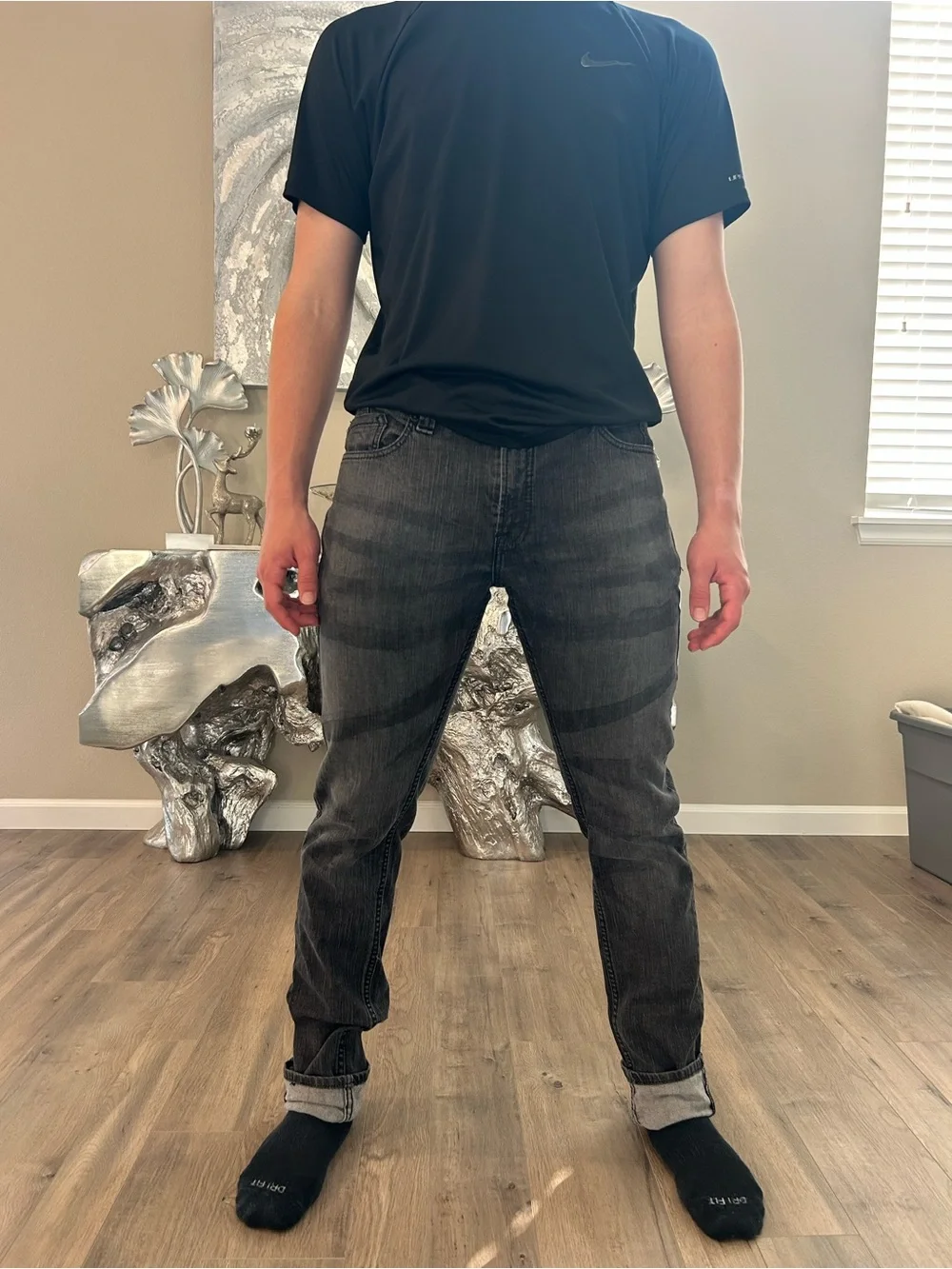 Levi's 511 Skinny Jeans in Charcoal Gray 34x34